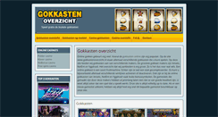 Desktop Screenshot of gokkastenoverzicht.nl