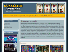 Tablet Screenshot of gokkastenoverzicht.nl